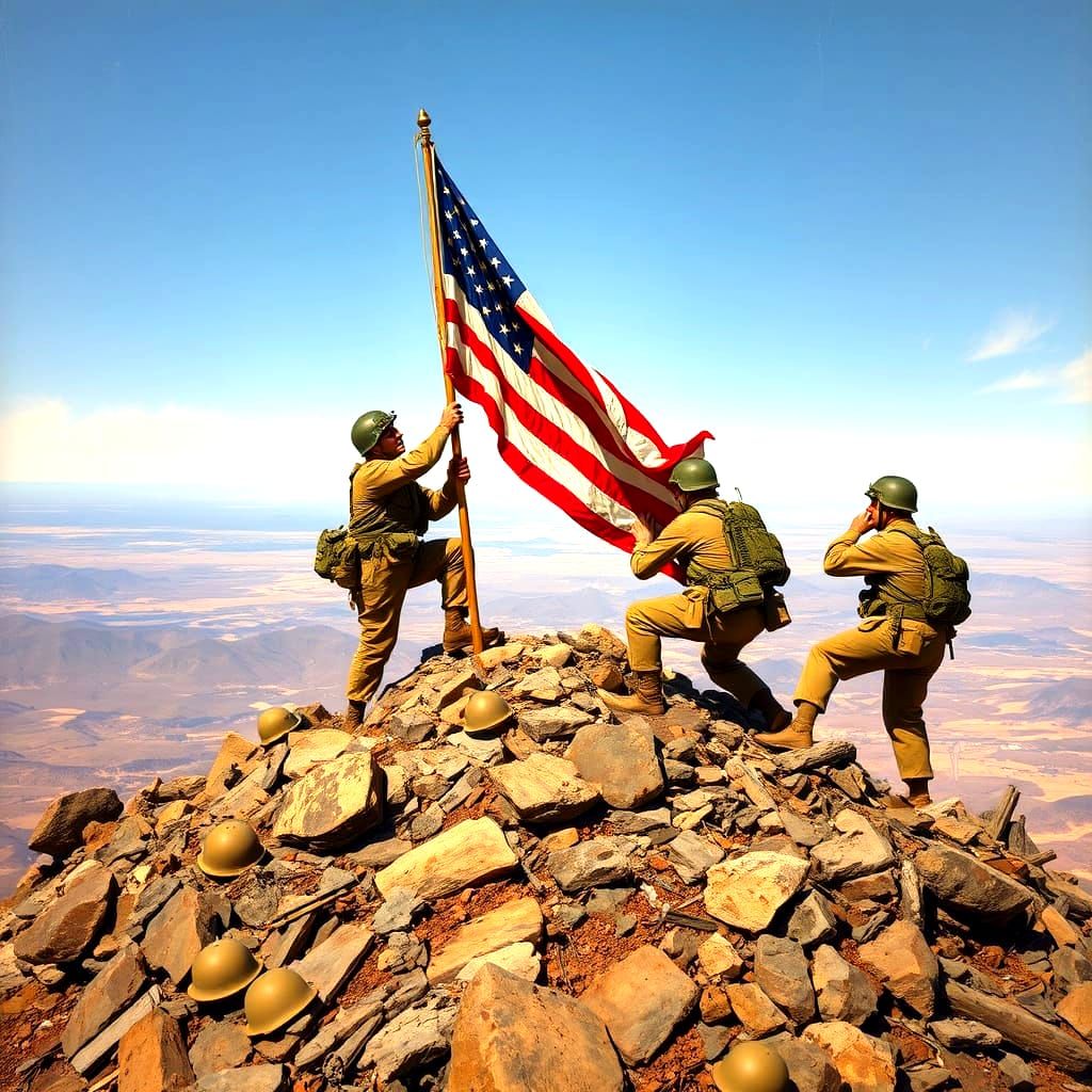 American Heroes Raise Flag on Hilltop Victory