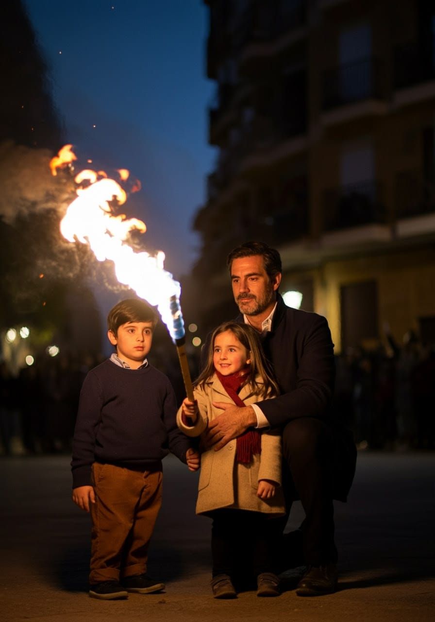 Gentle Fatherhood at the Fallas Festival
