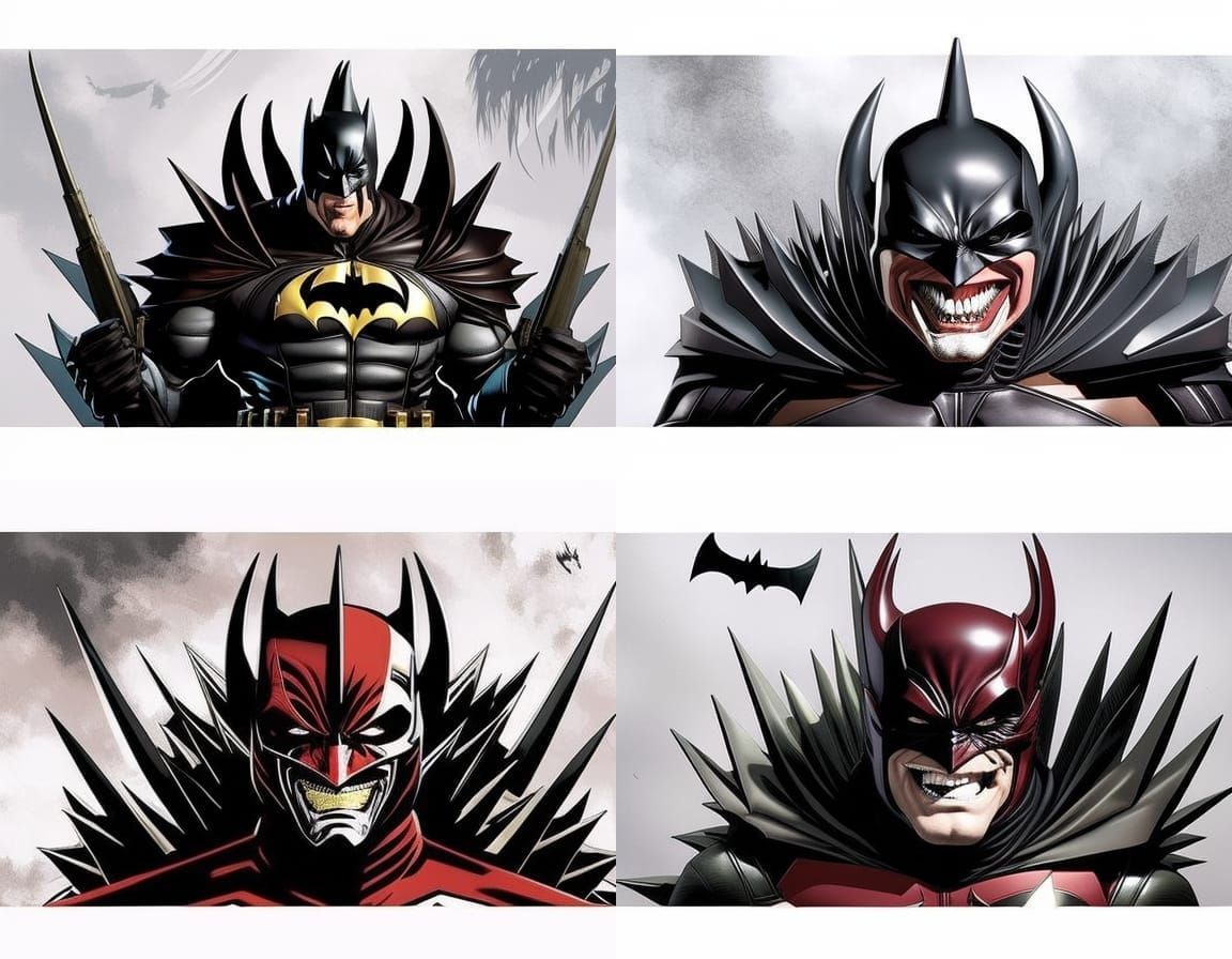 Batman Who Laughs and Carnage Comic Portrait