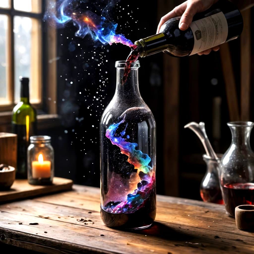 Galactic Wine Pour in Wizard's Workshop