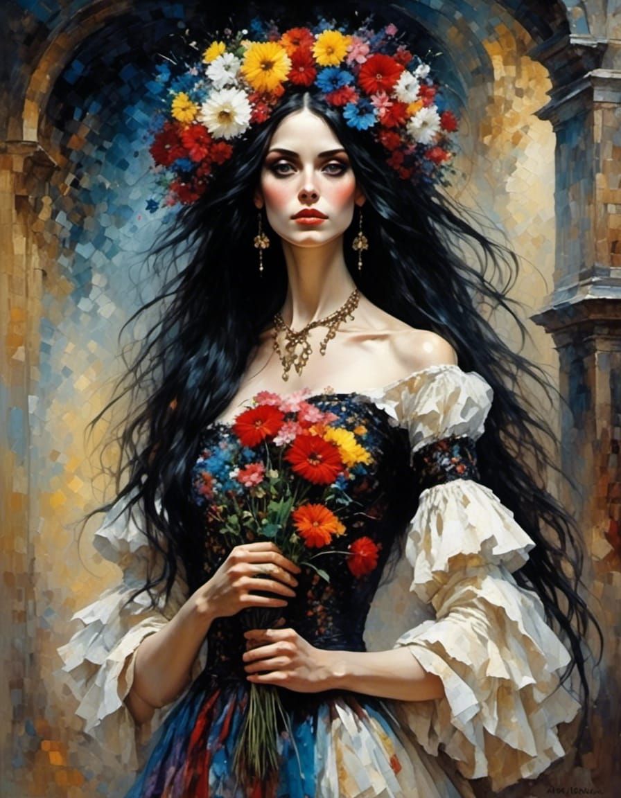 romantic Czech tradional dress