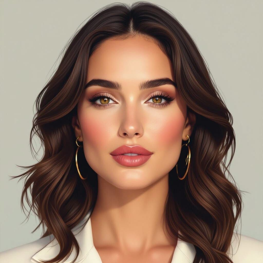 Hybrid Portrait of Woman in Photorealistic Style