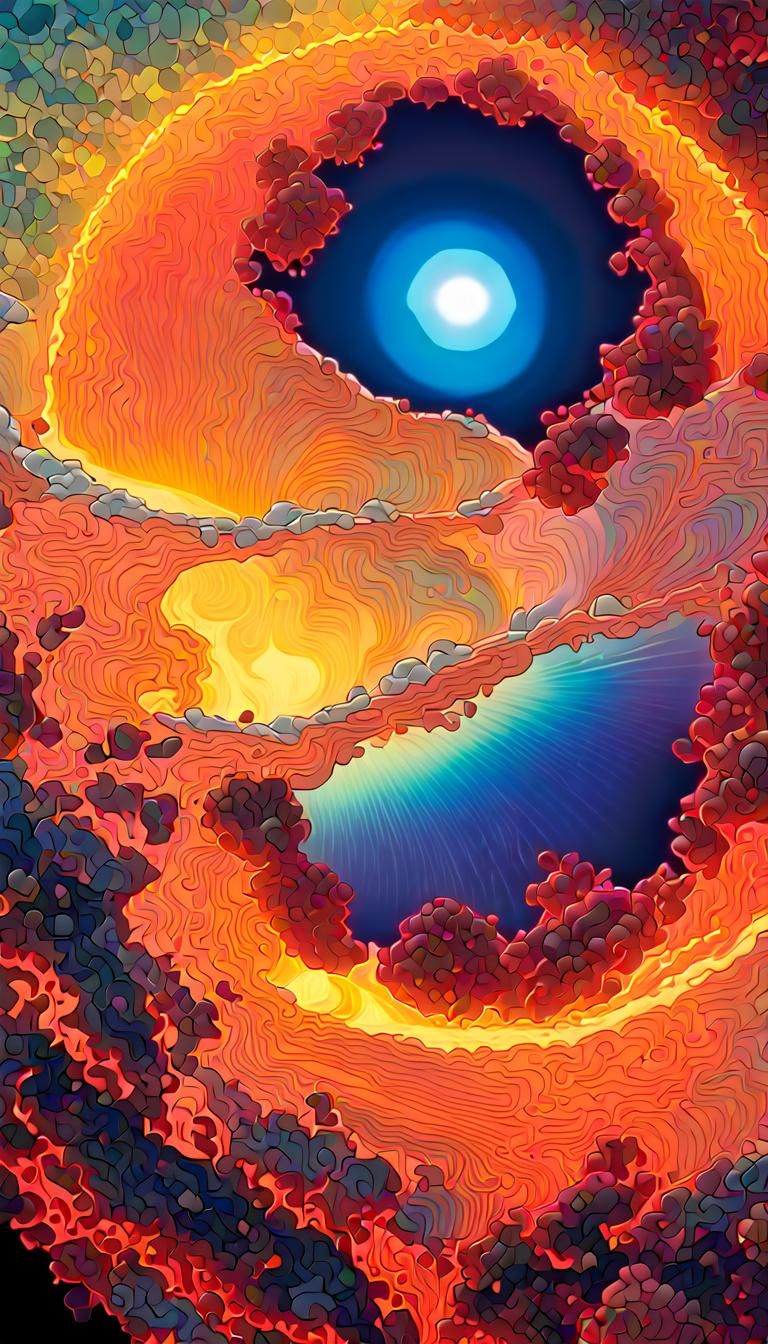 Vibrant 3D Rendering of Coronal Mass Ejection