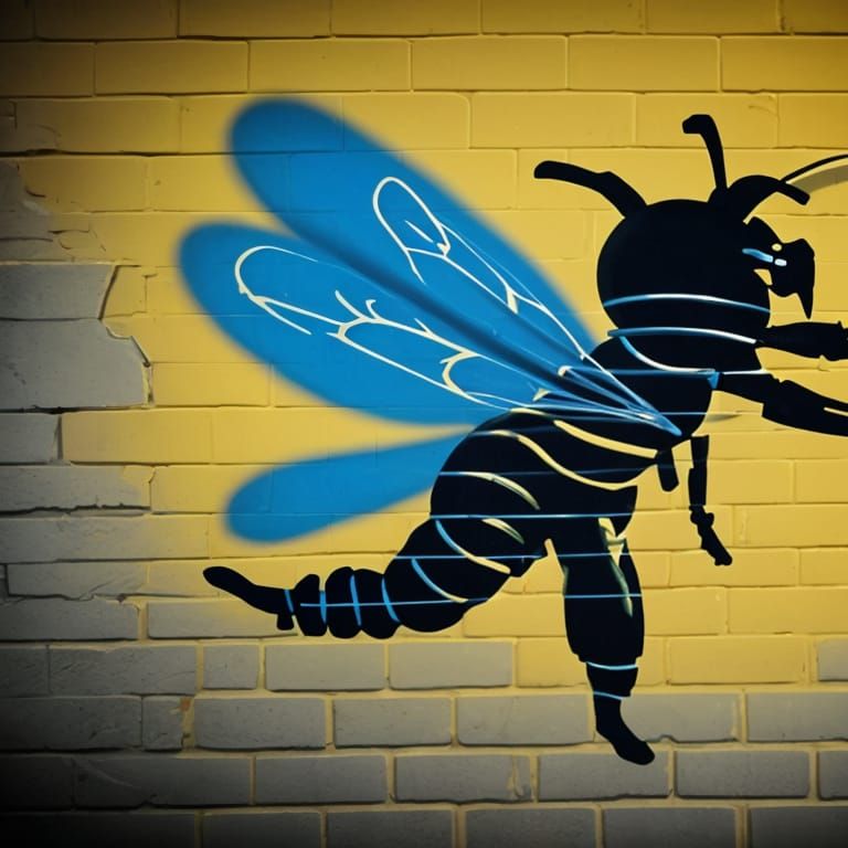 Bee graffiti