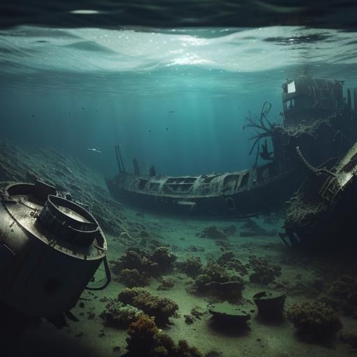 sunken submarine.