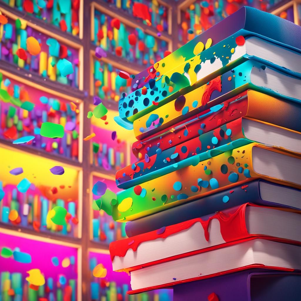 Custom Book with Sprayed Edges in Splash Art Style