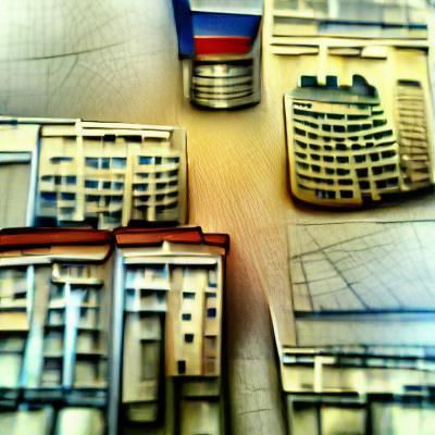 Abstract AI Interpretation of 'Building Buildings'