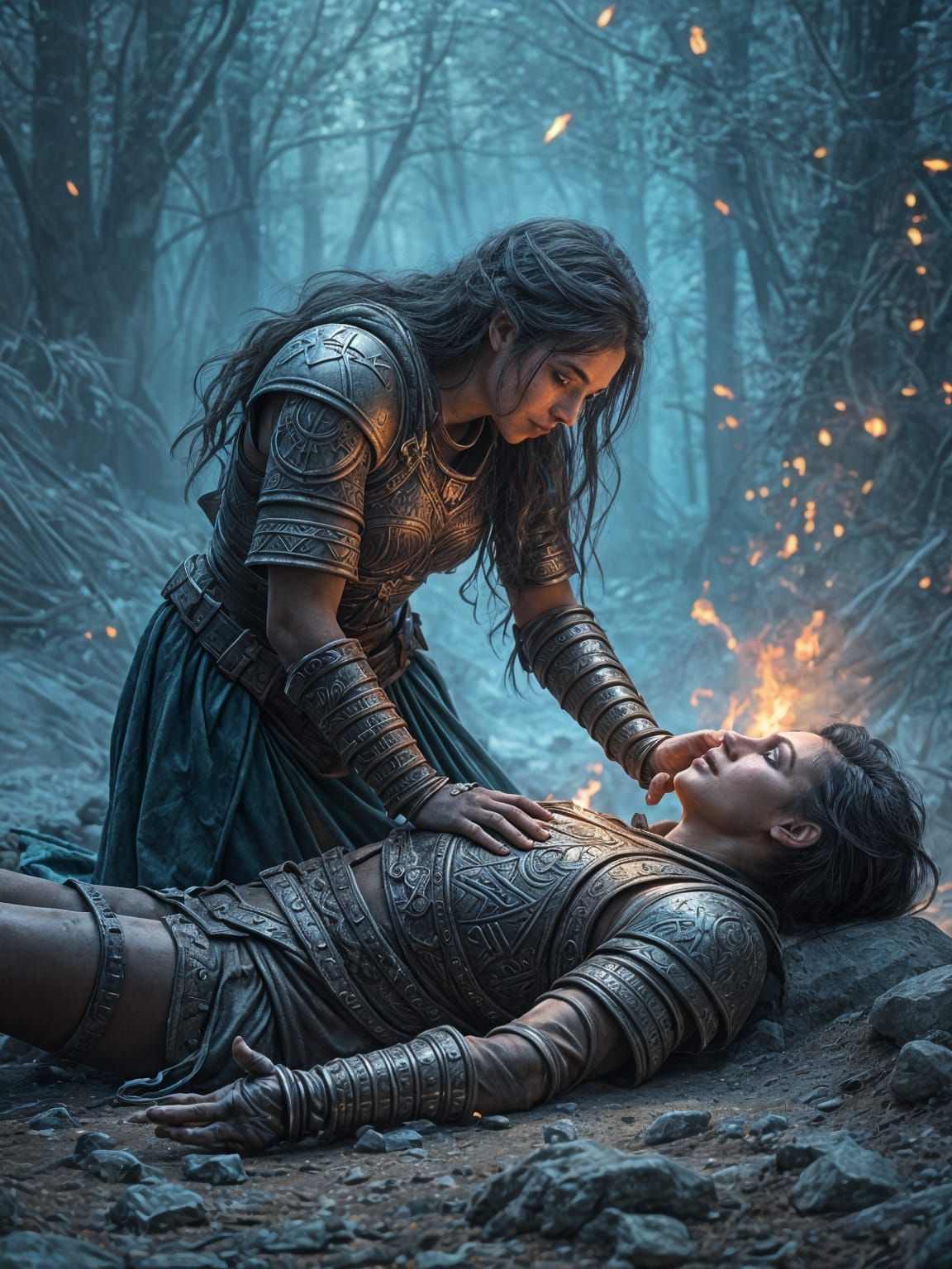 Valkyrie and Fallen Warrior: Soul to Valhalla