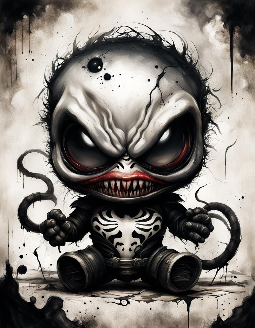 Demonic Cyborg Bear Portrait in Hyperrealistic Style