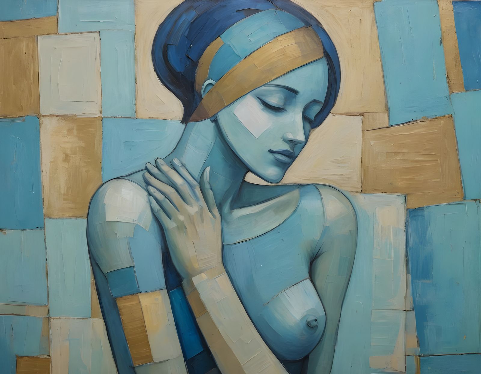 Abstract Comfort in Rothko Style with Muted Pastels