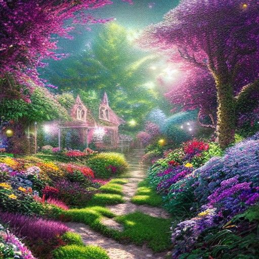 Crystallized flower garden