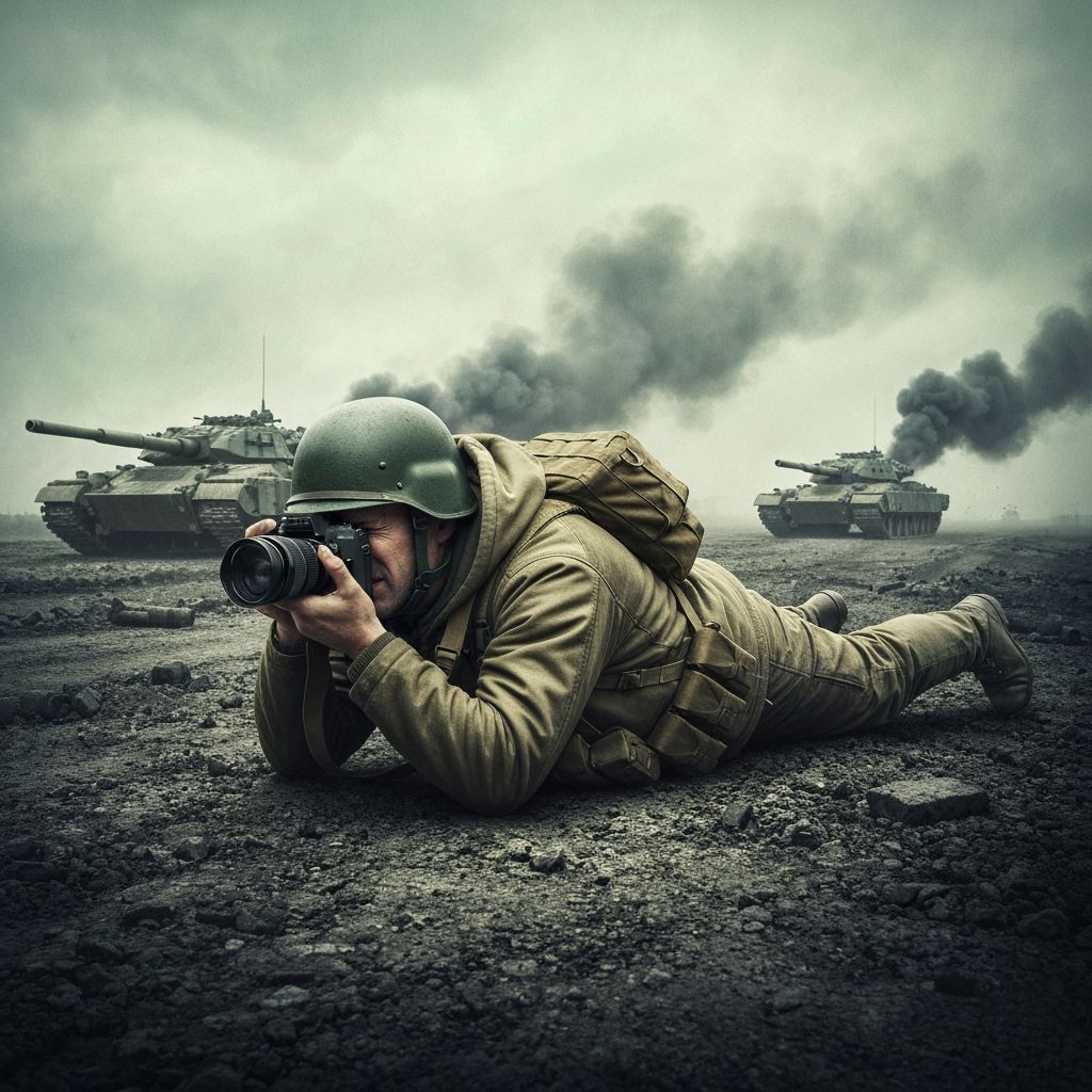 Intense War Photographer Captures Advancing Tanks