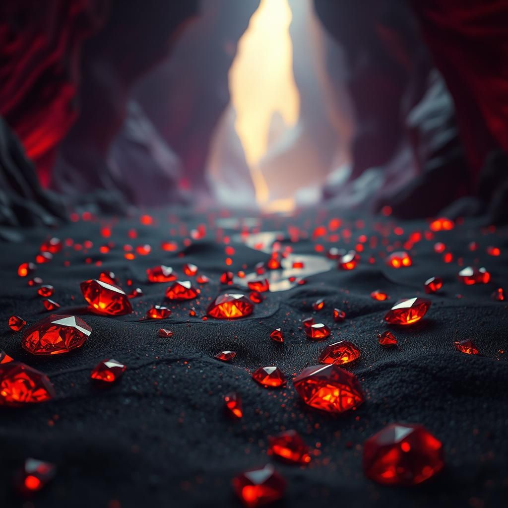 Ethereal Diamond River in Dark Fantasy Style