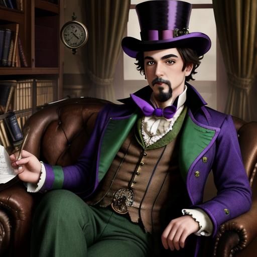 Steampunk Willy Wonka in Victorian Setting