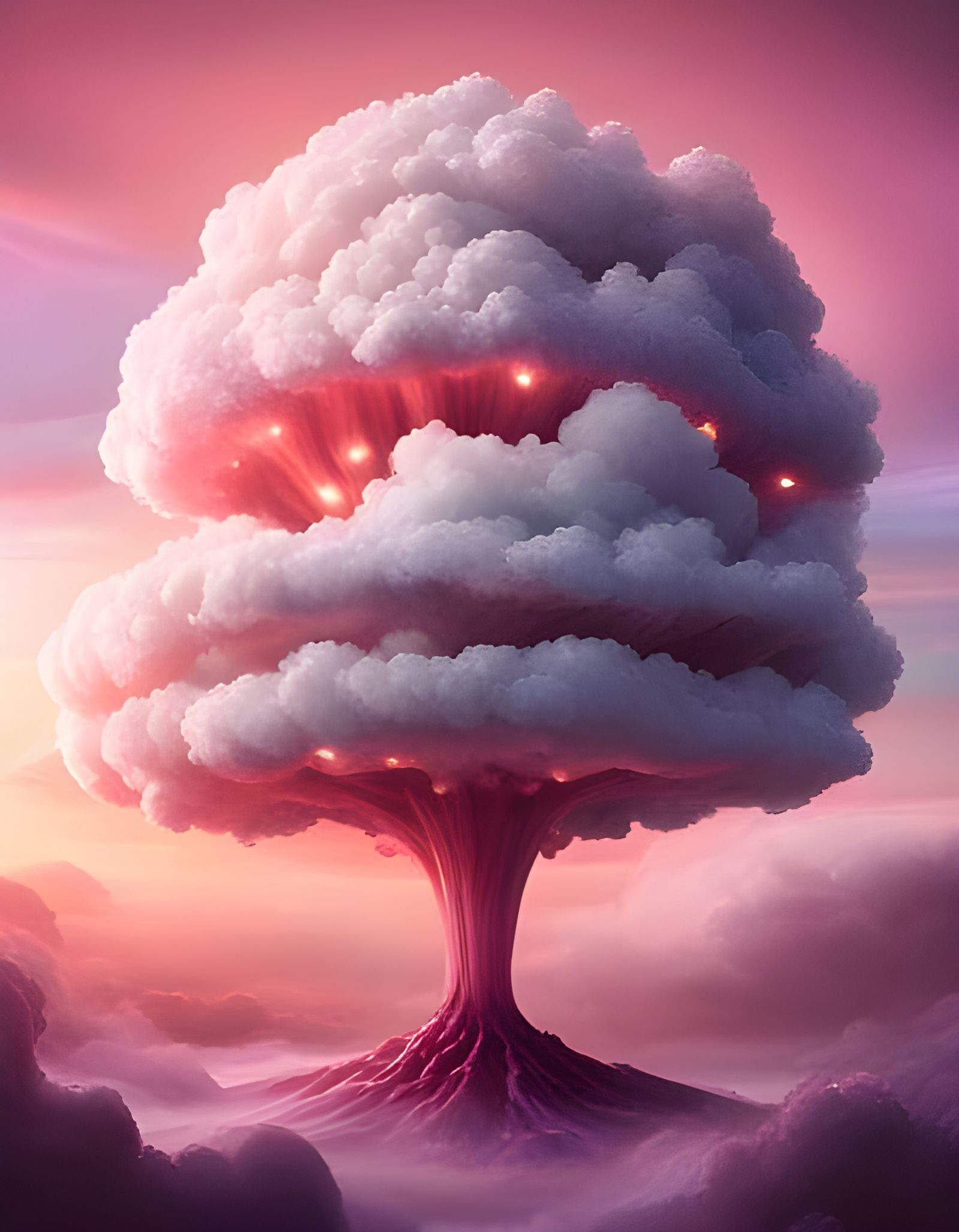 Explosive Strawberry Atom Bomb in Cel-Shaded Style