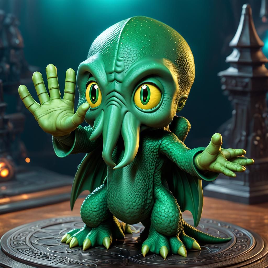 Chibi Cthulhu - High Five
