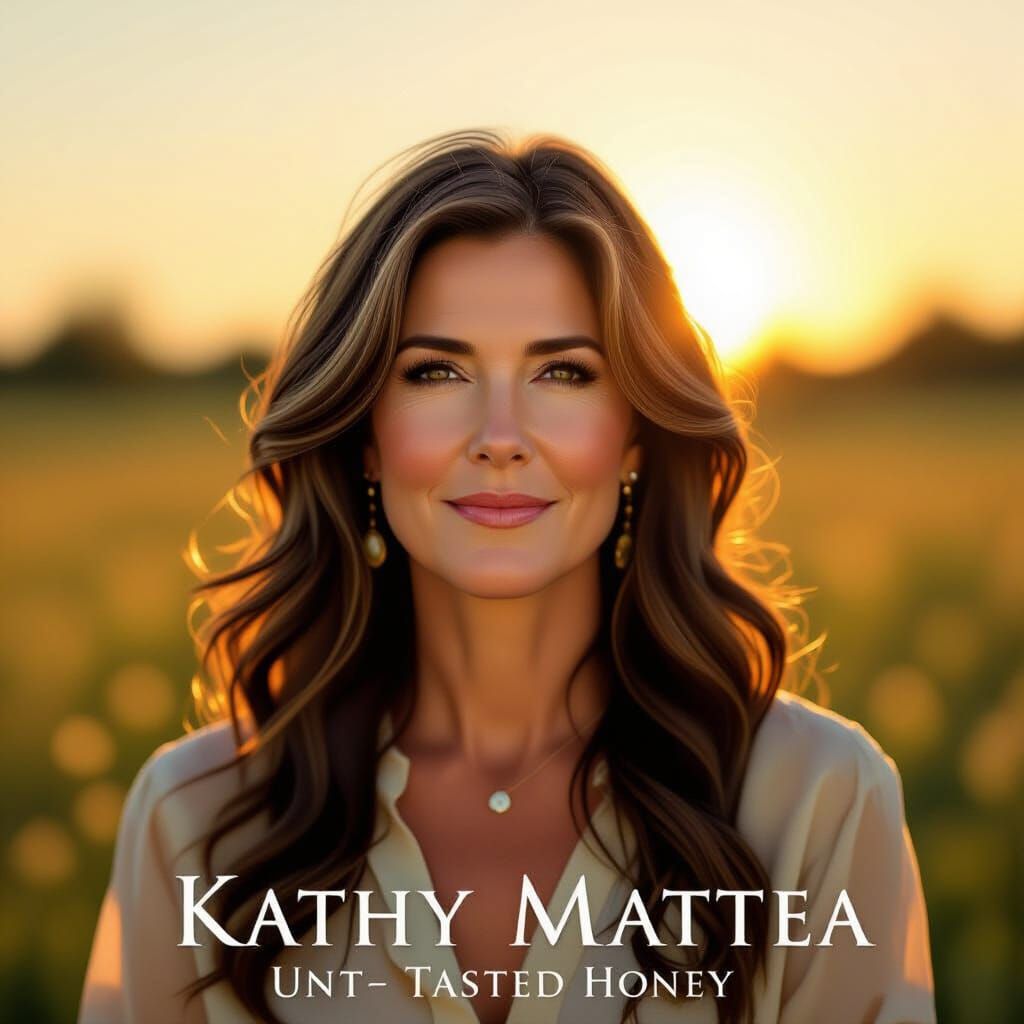 Kathy Mattea in Oil Painting Style with Golden Hour Light