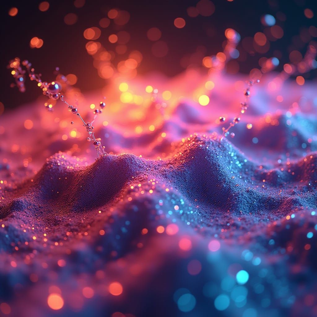 3D Data Visualization with Vibrant Fluorescent Colors