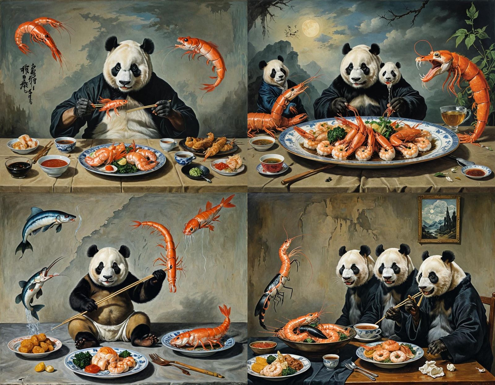 Surreal Terror: Prawn, Panda, Beak Fusion