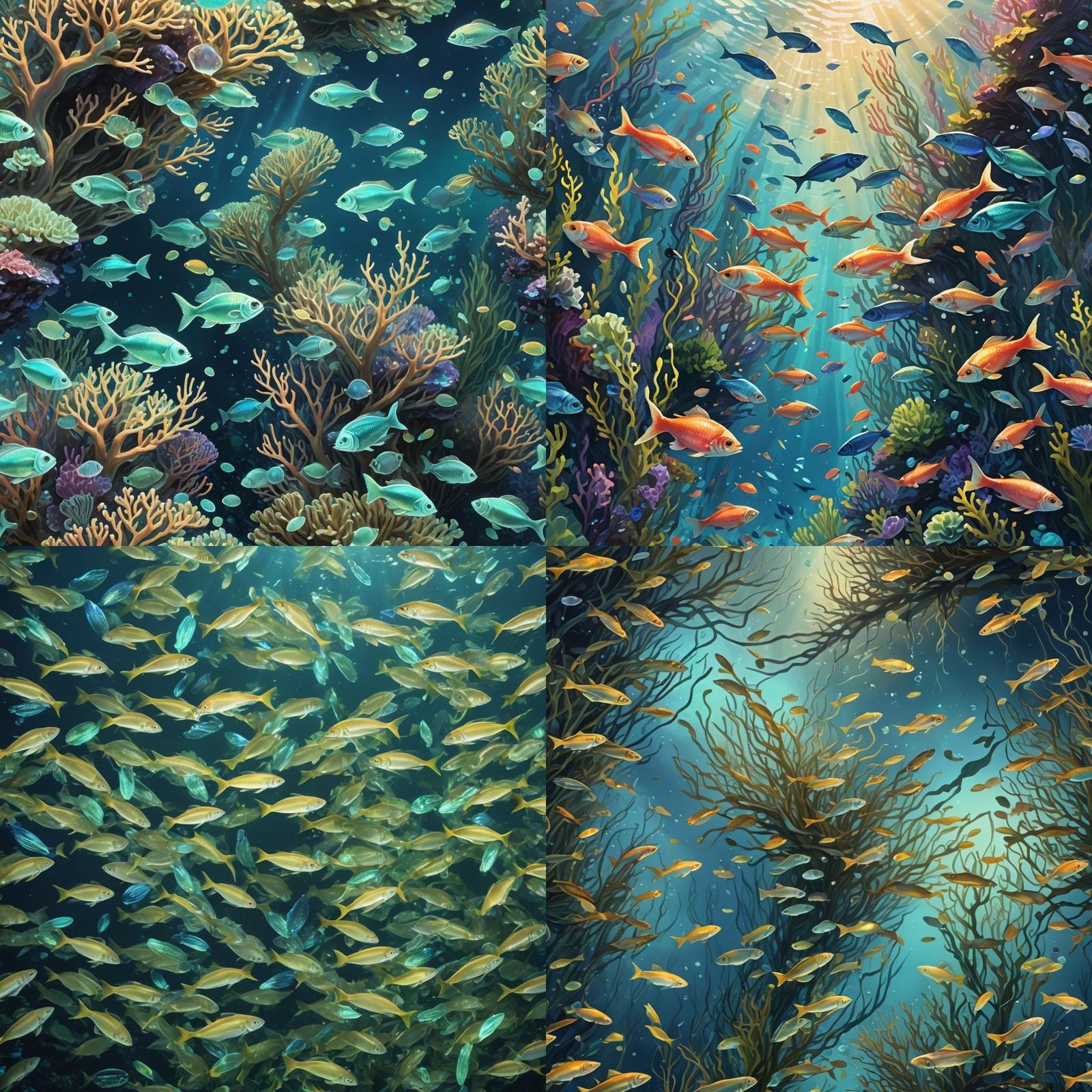 Mesmerizing Underwater Ballet: School of Fish