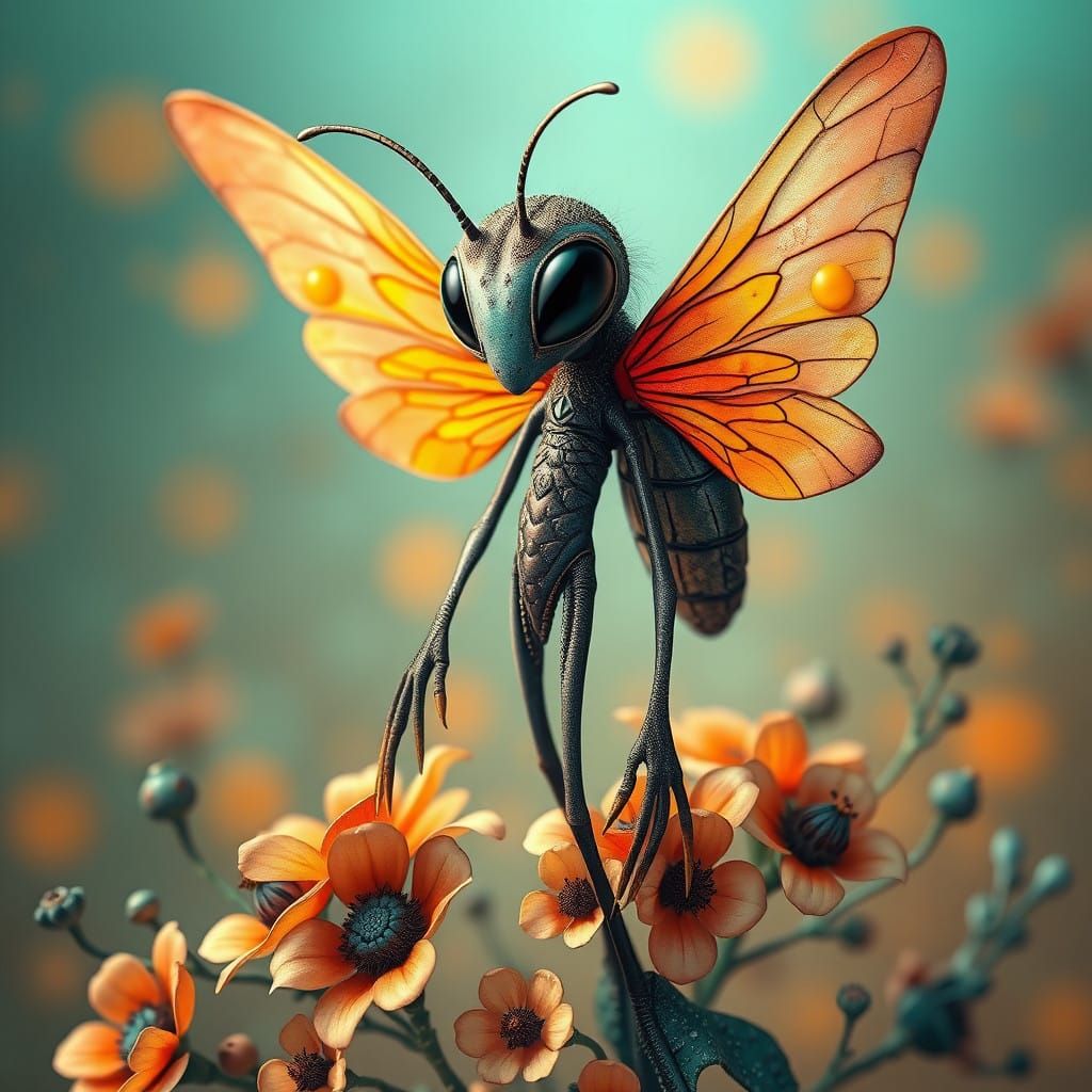 Ethereal Alien Fairy with Delicate Cosmic Beauty