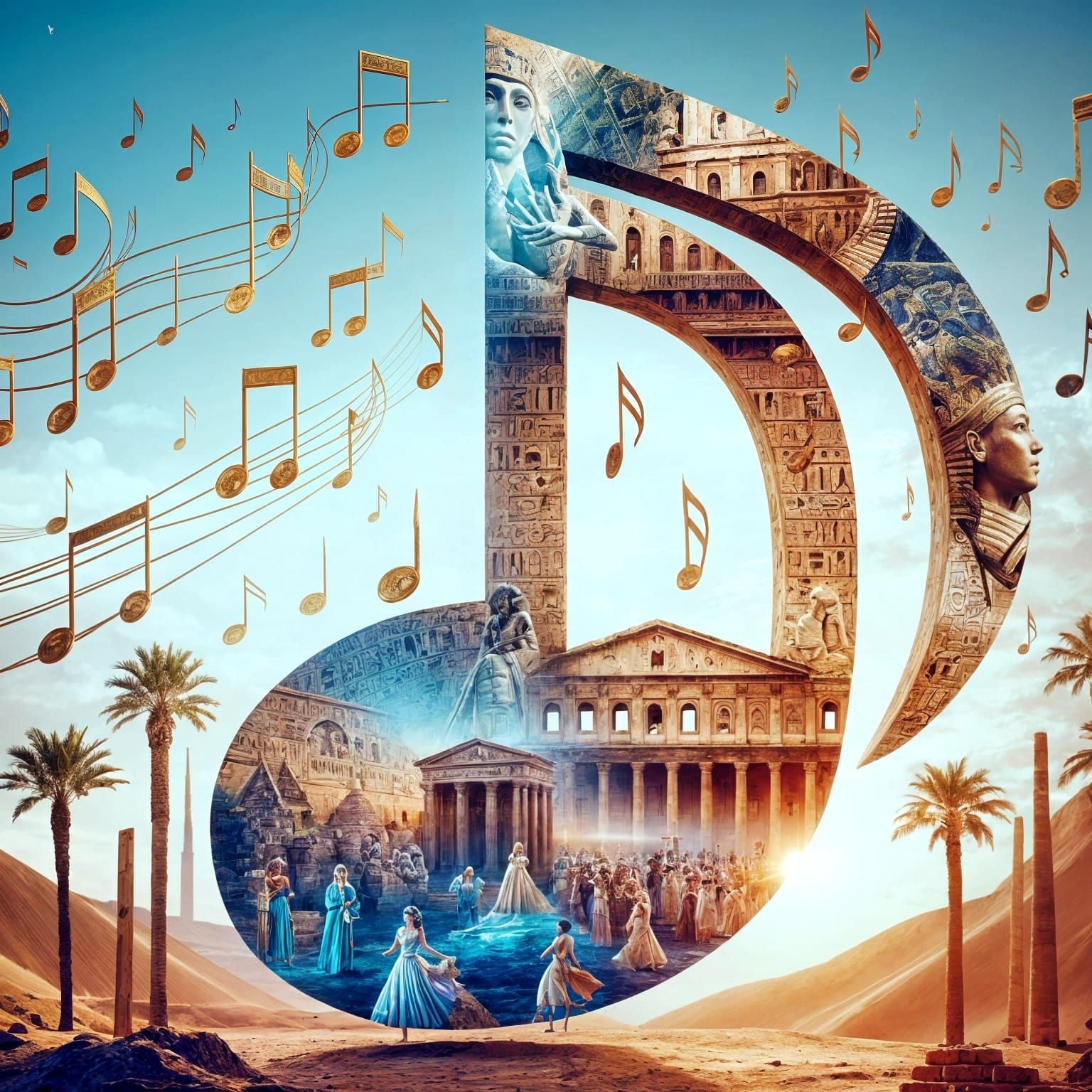 Egyptian Opera Inside Musical Note
