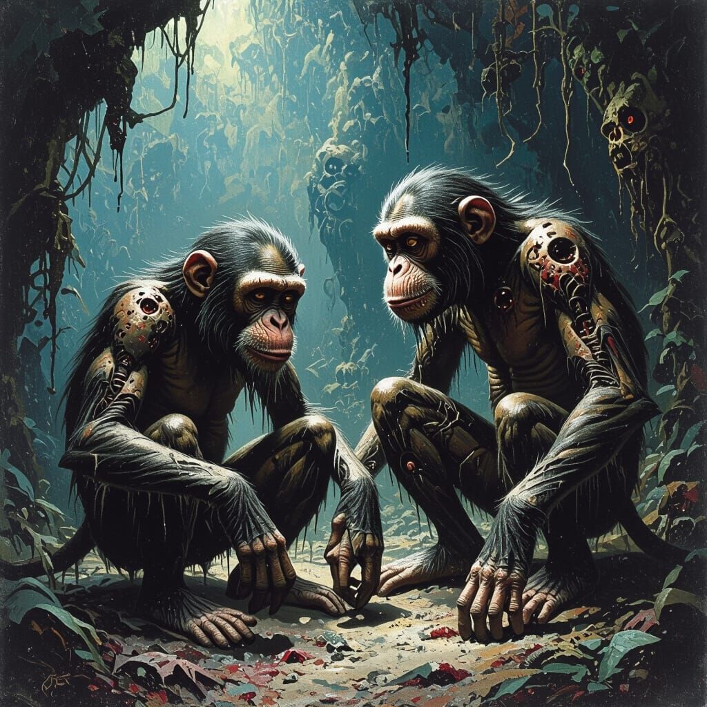 Decaying Monkeys in Dark Jungle, Biomechanical Fantasy