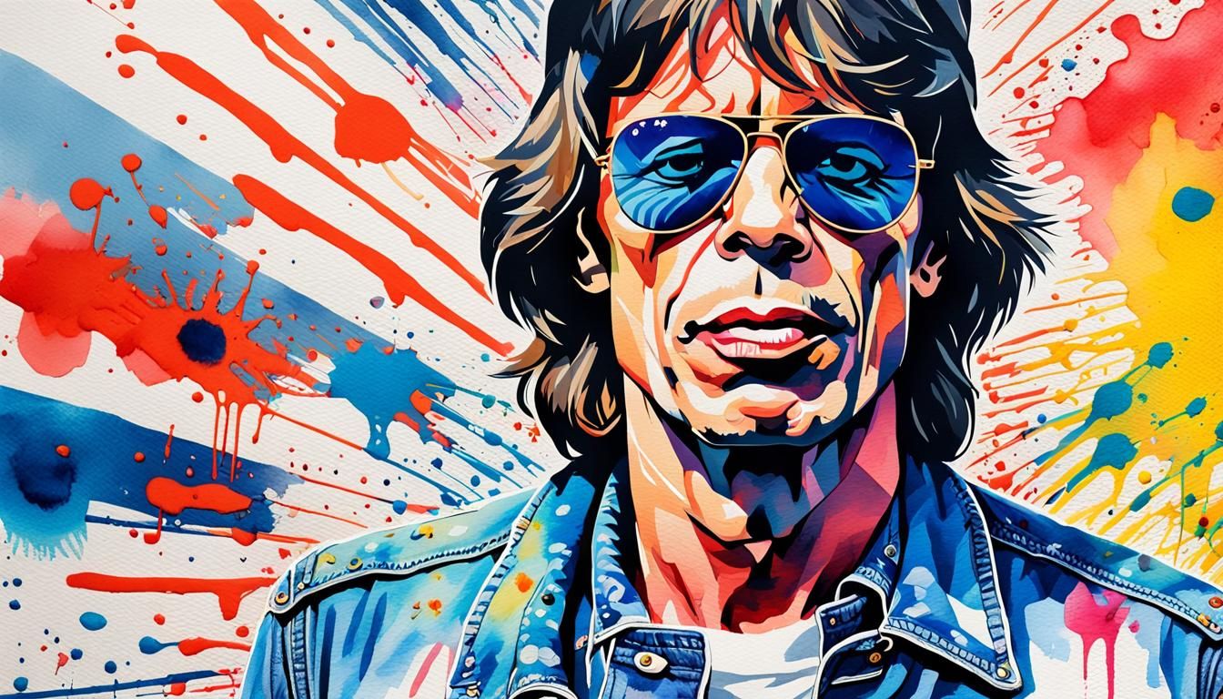 Mick Jagger Pop Art Portrait on Interstate 195