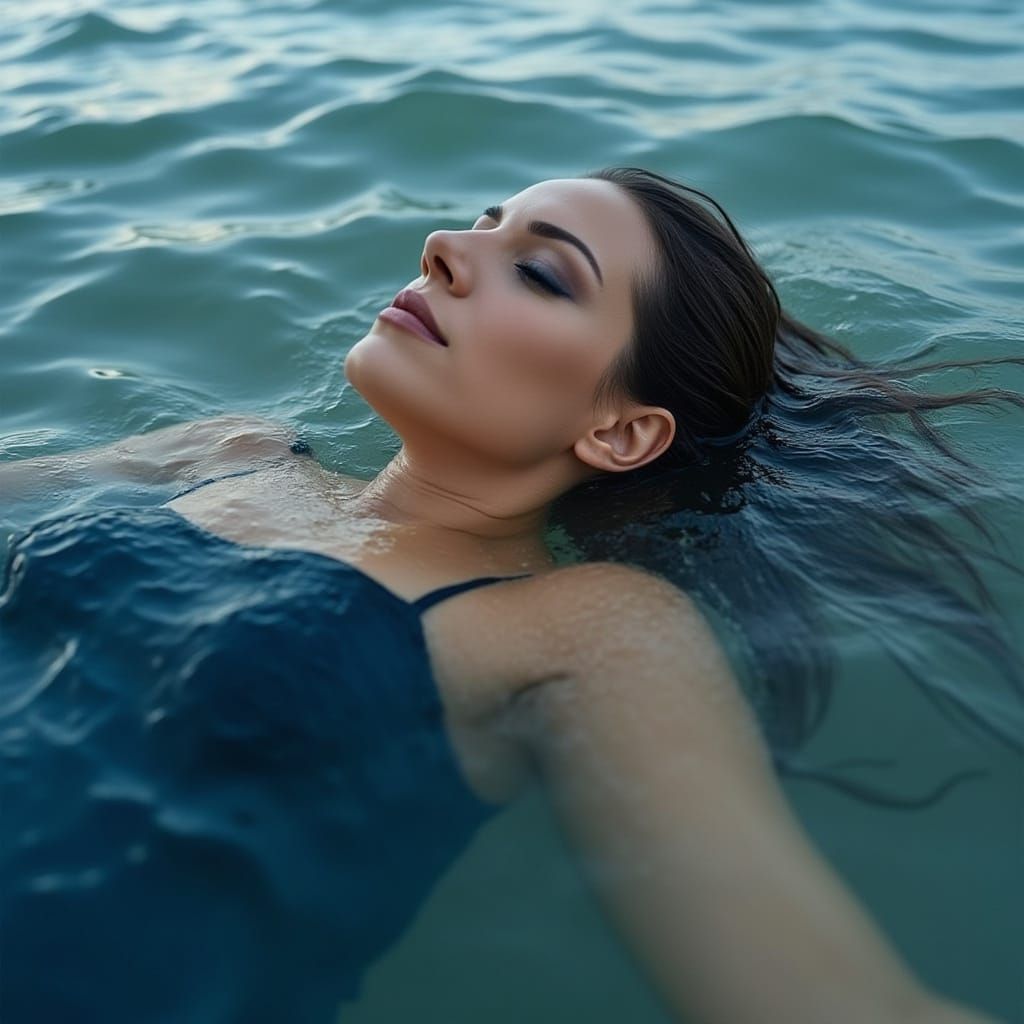 Surreal Waterline Portrait in Vincent Peters Style