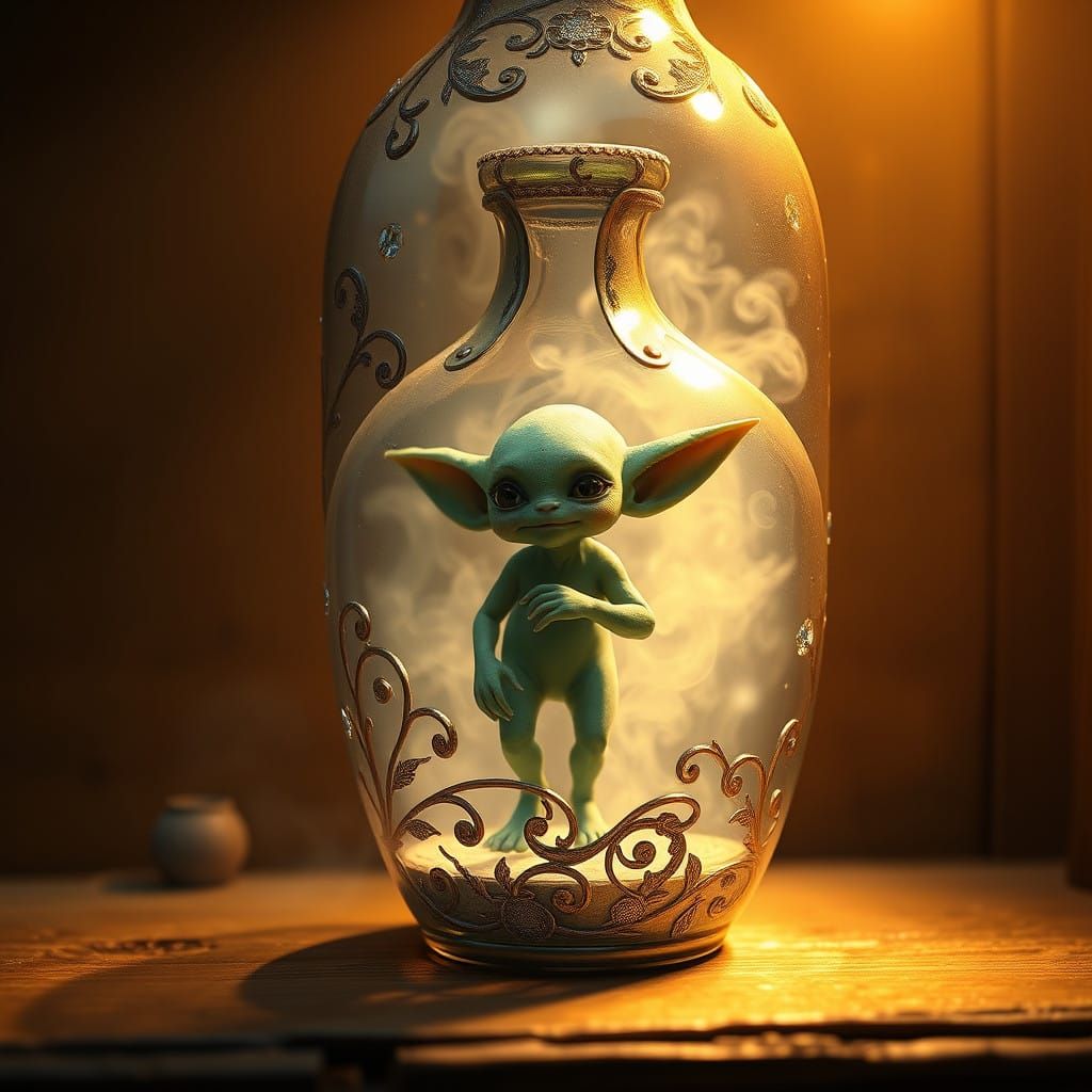 Goblin Amidst Whispers of Ancient Lore