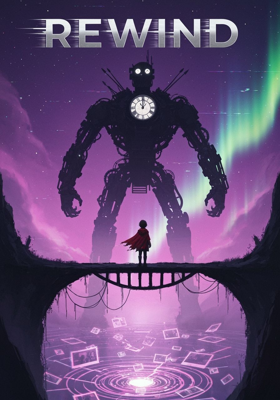 Child at the Edge: A Cyber-Fantasy Painting