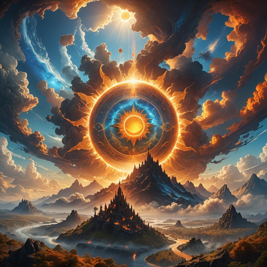 Radiant Sun Energy in Dreamlike Fantasy Art