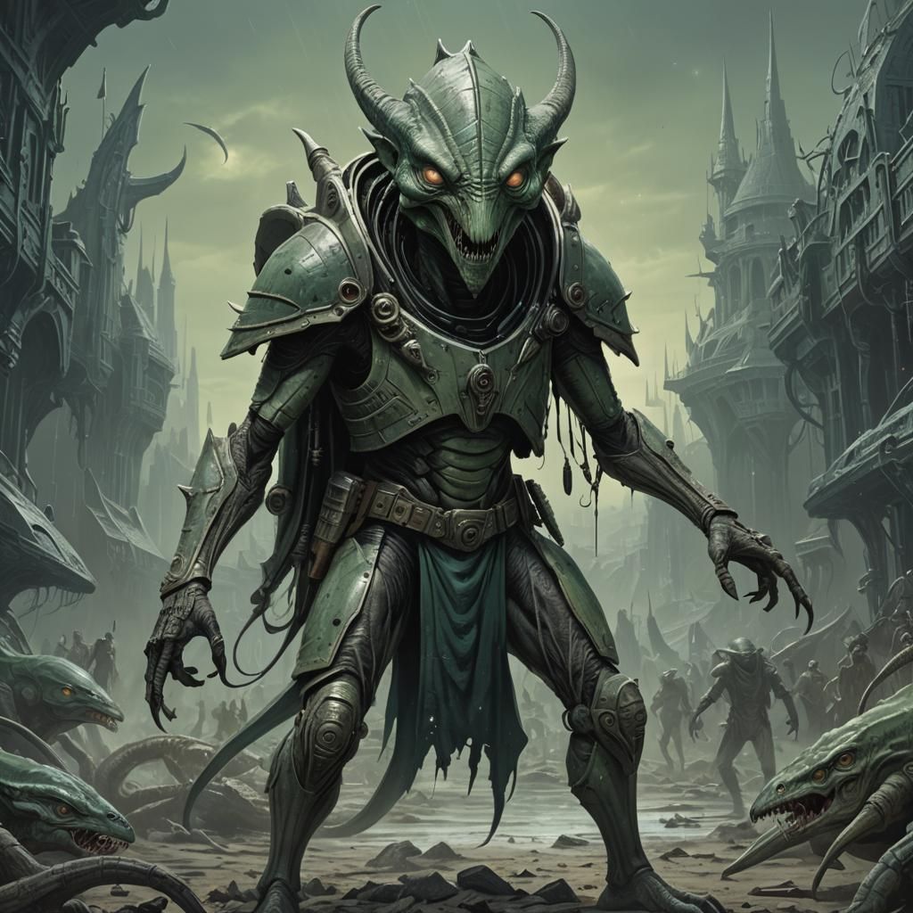 Sci-Fi Goth Alien Horror Portrait