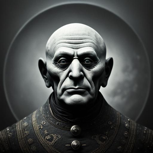 Hyperrealistic Moon Face in a Cinematic Dreamscape