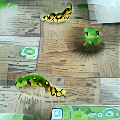 Beautiful Caterpie Pokemon Illustration