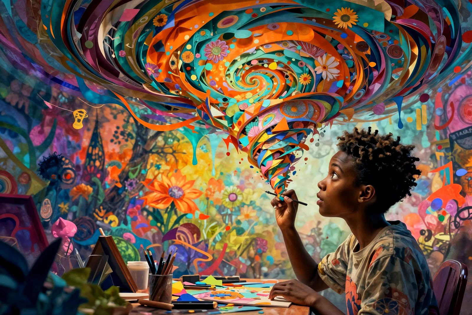 African American Artist Creates Fantasy World in Tornado of ...
