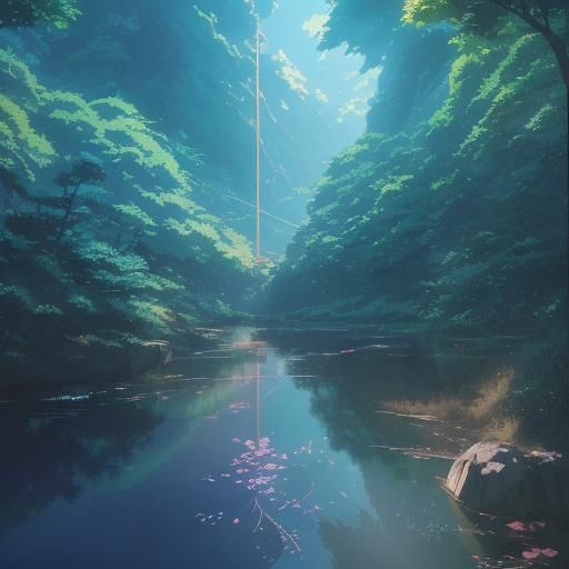 Anime Key Visual in Studio Ghibli Style