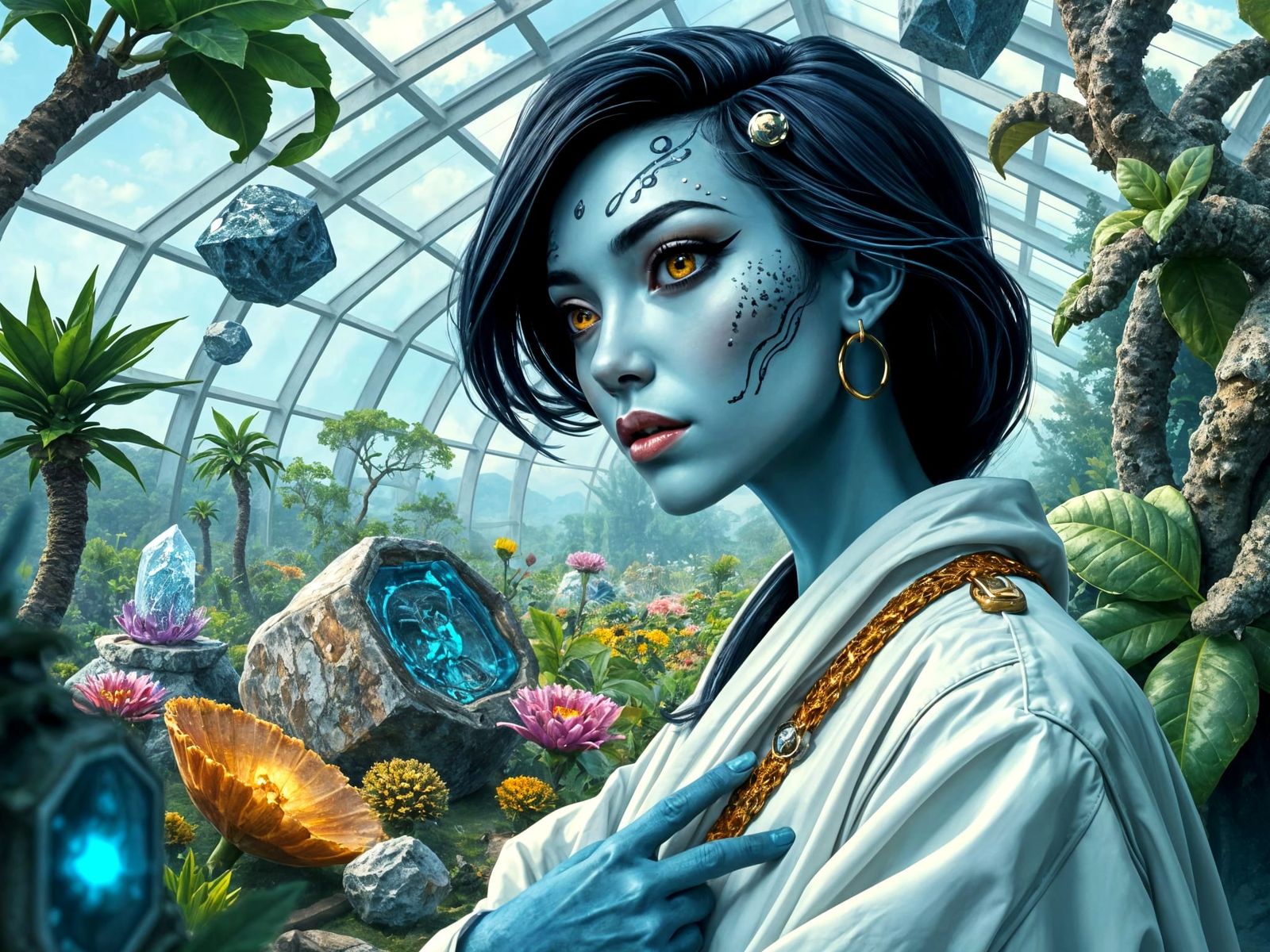 Extraterrestrial Botanist Cultivates Bioluminescent Garden