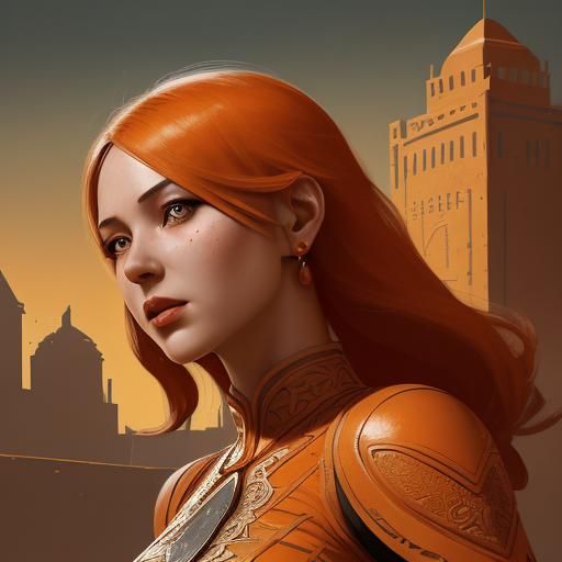 Art Deco Walled City in Hyperrealistic Style