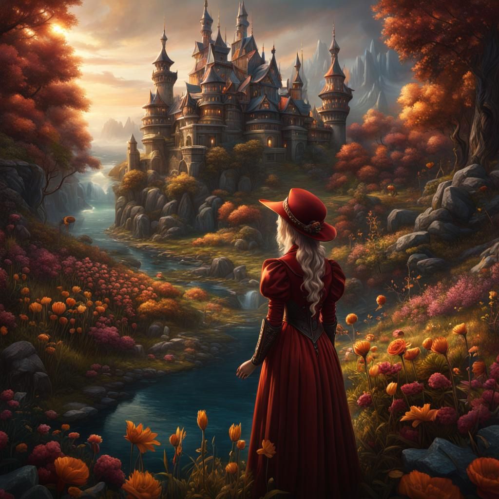 Girl with Lily of the Valley: Fantasy Art