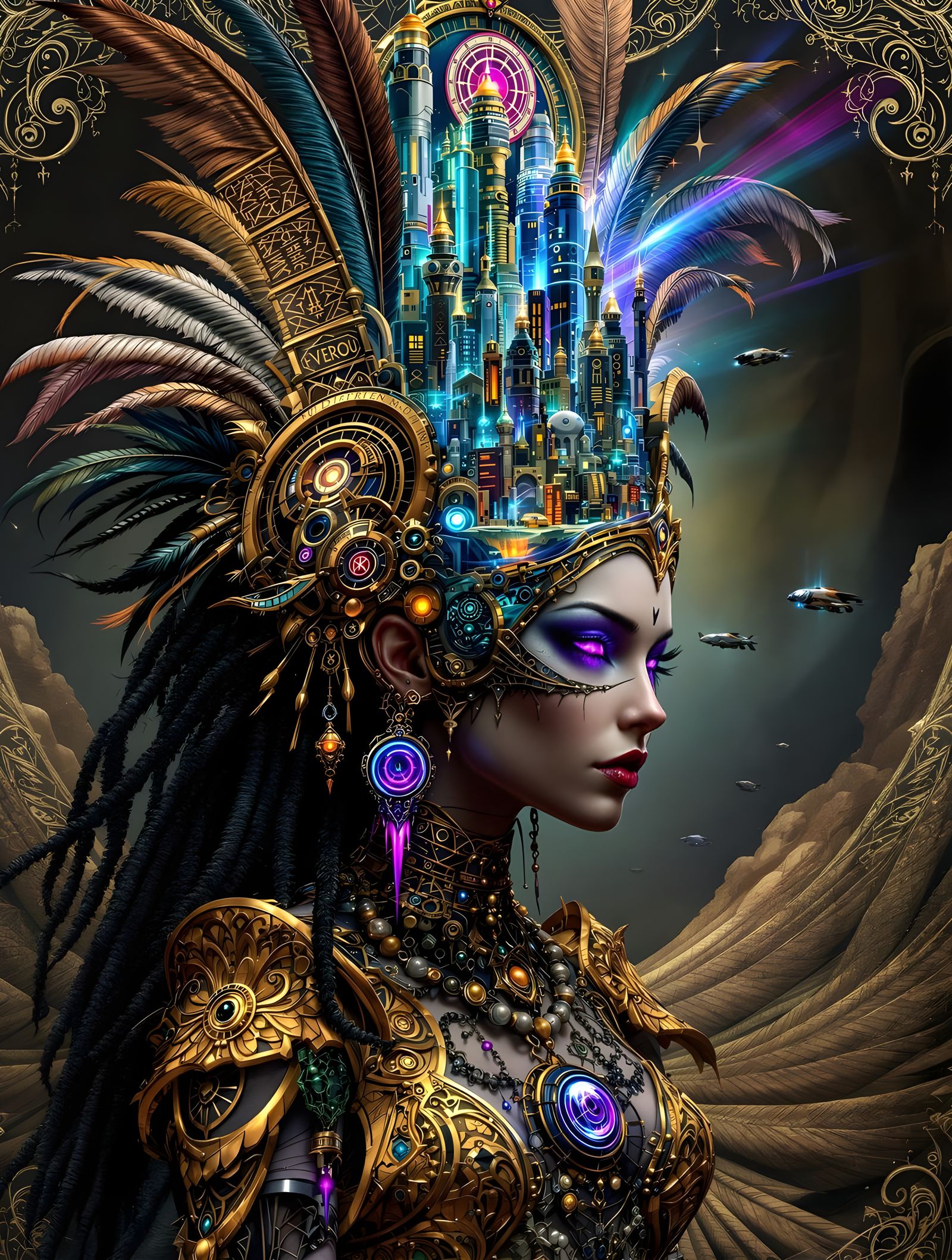 Cyberpunk Voodoo Priestess Diorama