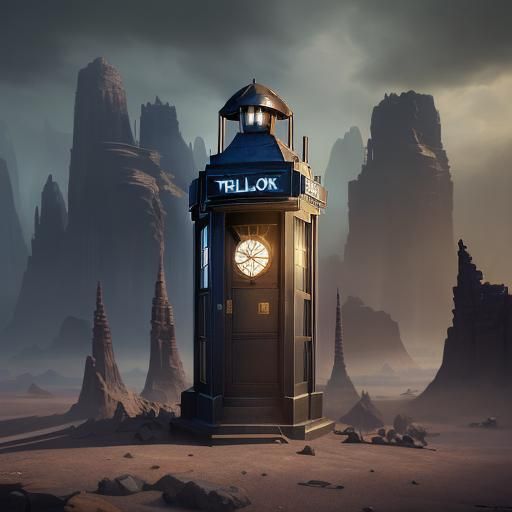 Steampunk TARDIS: Detailed Matte Painting in 8K