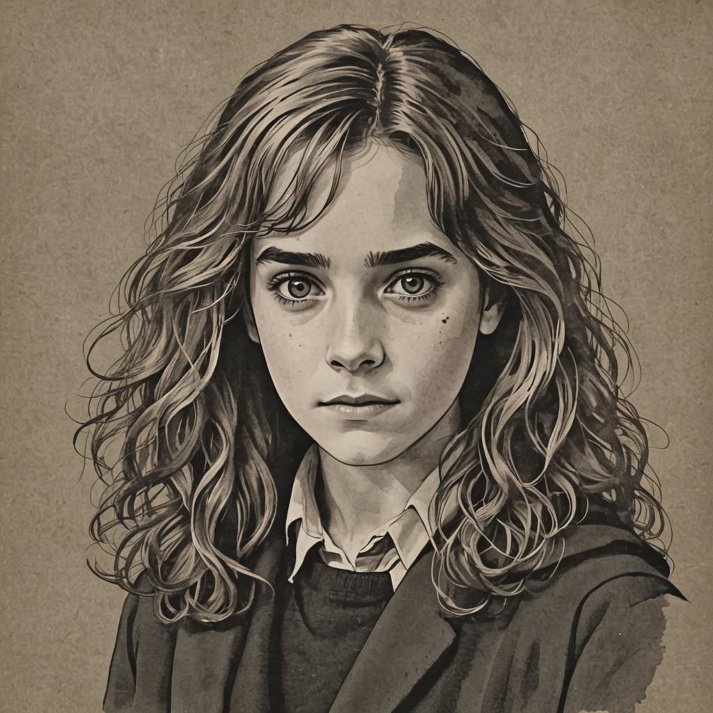 Hermione Granger AI Generated Portrait