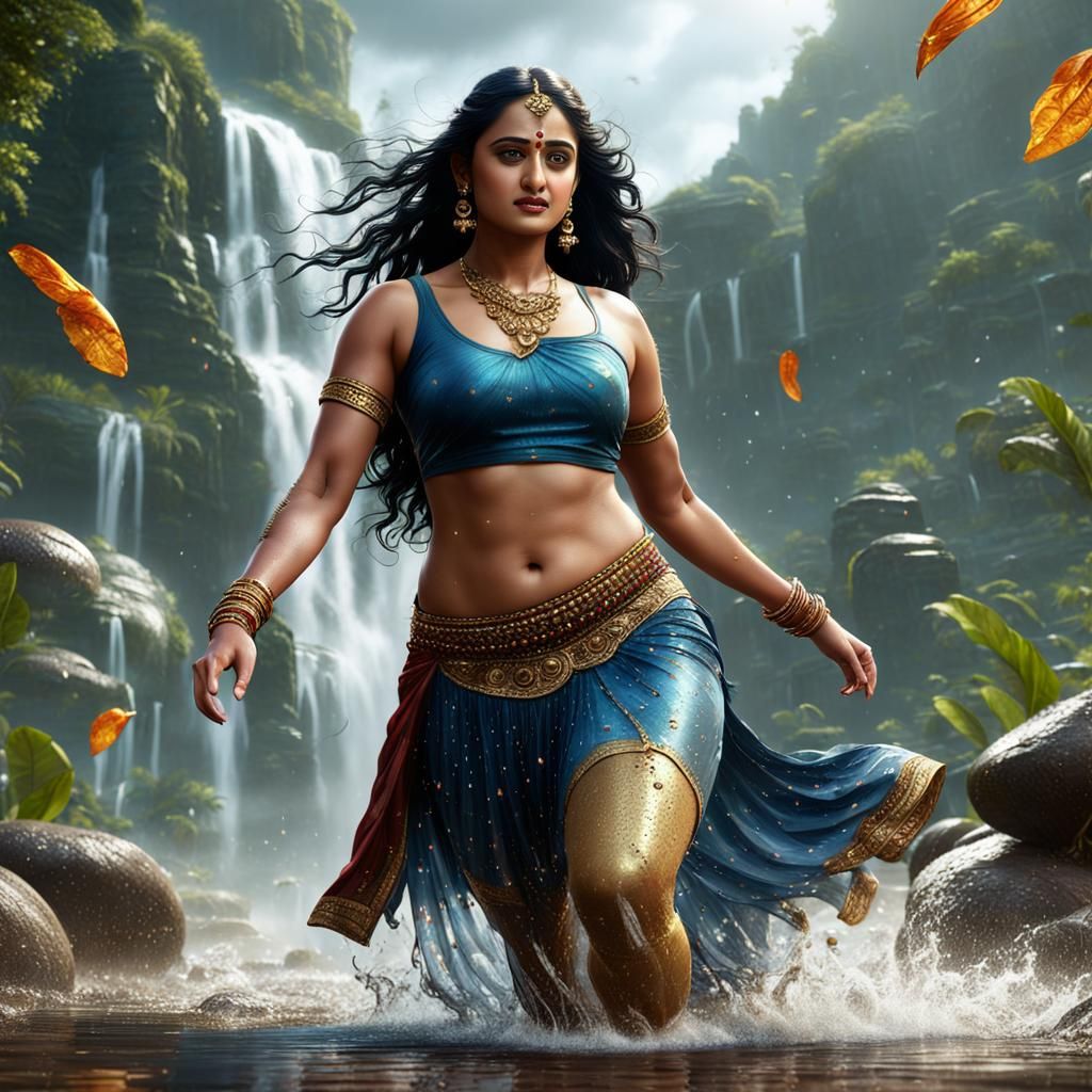 Fantasy Woman in Wet Clothing, Detailed Matte Painting