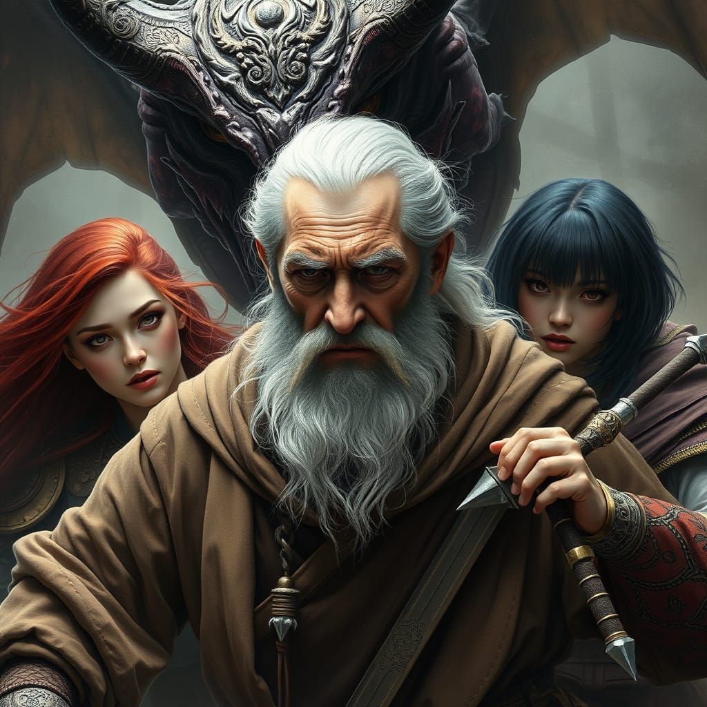 Monk Rescued by Warriors from Demon Attack