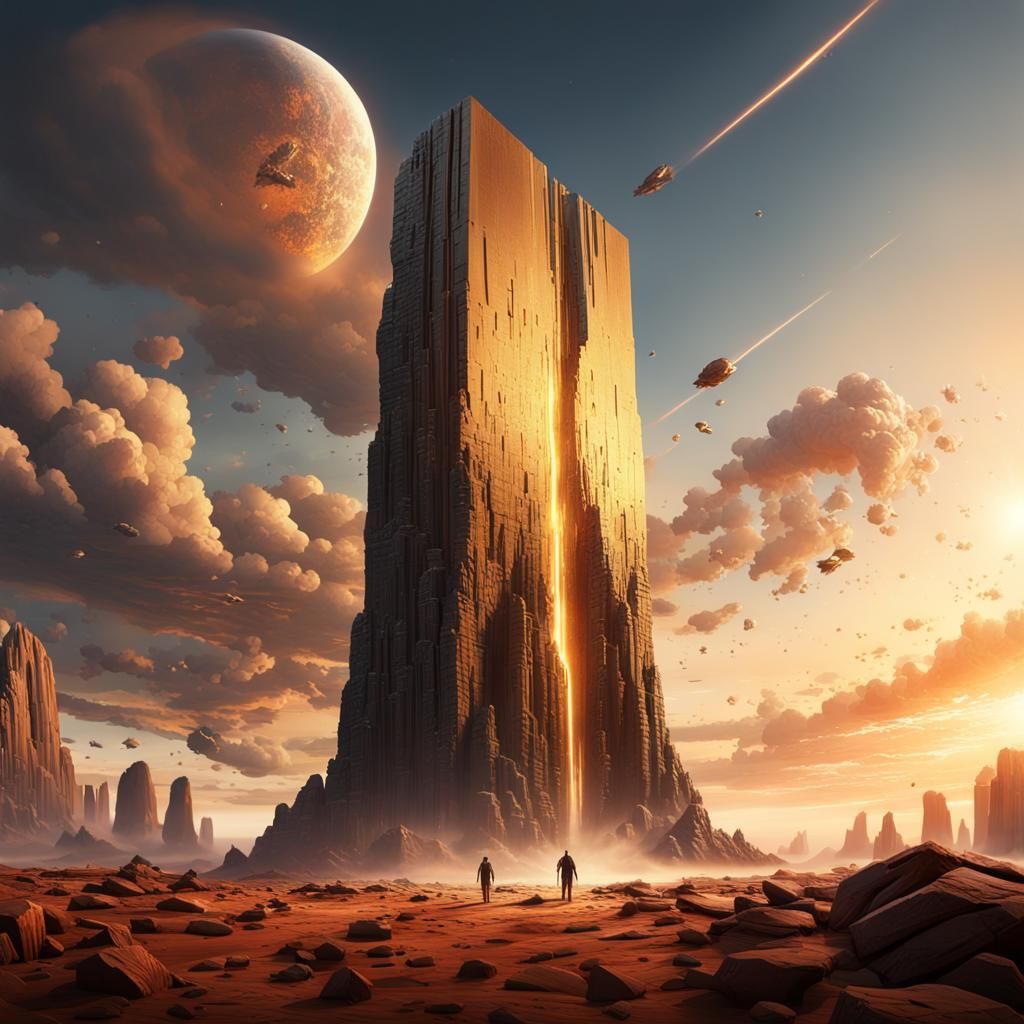 Monolith Reaching Space in Mackintosh Style