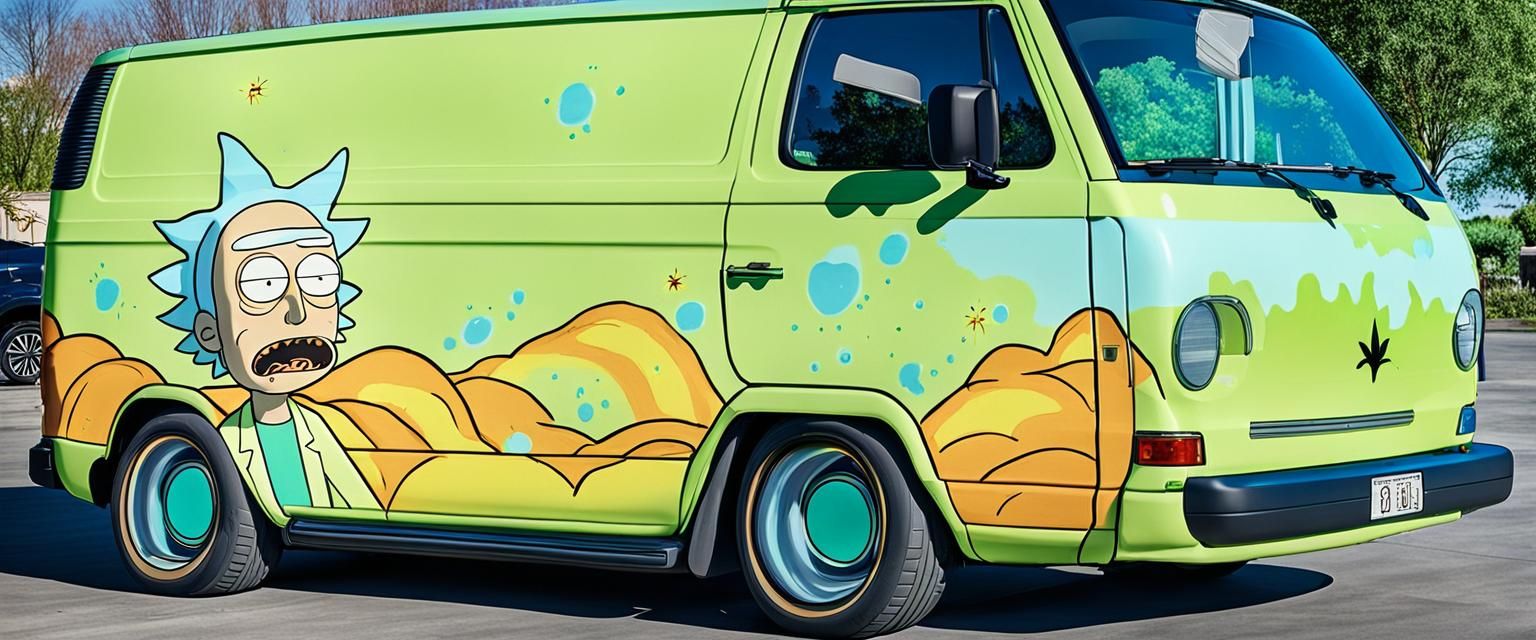 Rick and Morty Van Art