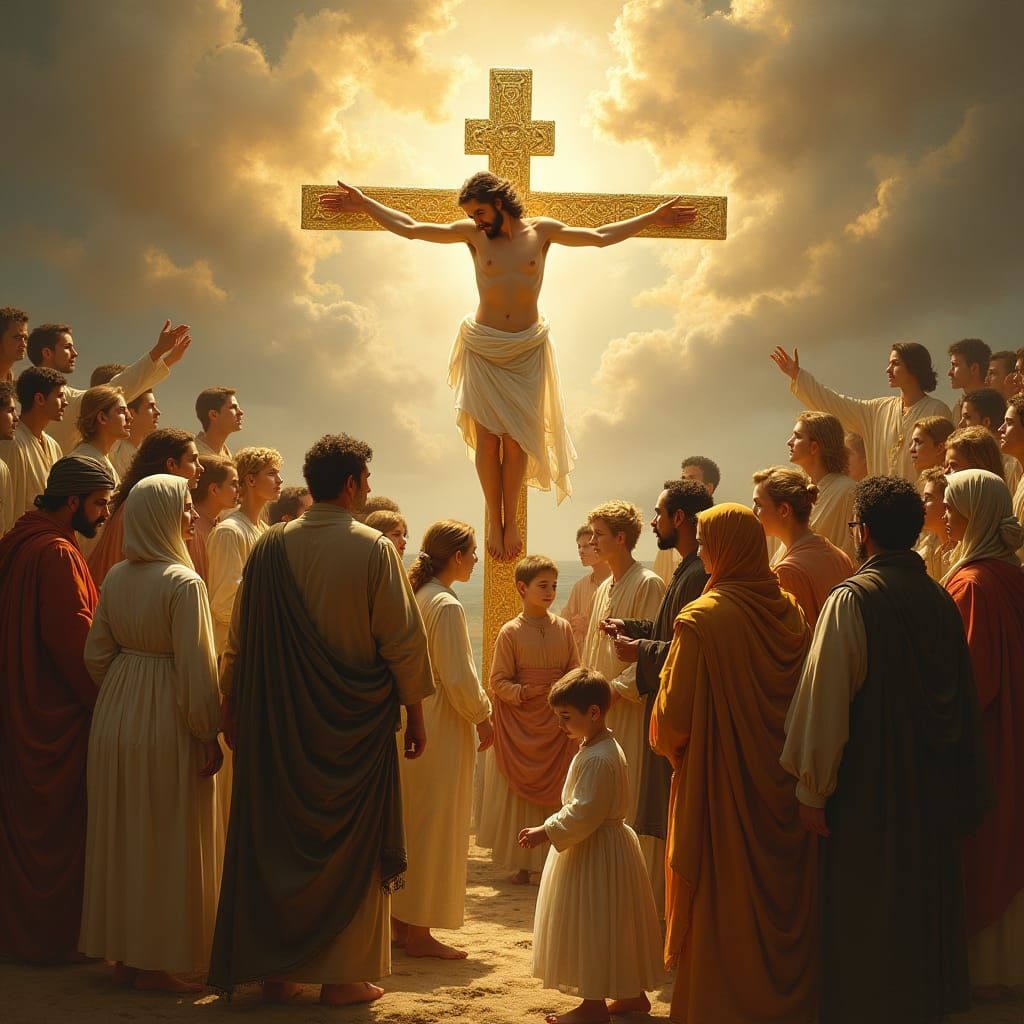 Celestial Gathering at Saving Cross in Ethereal Style