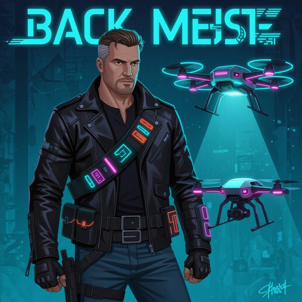 Cyber Dad Mode: BBQ Drone and Neon Gadgets