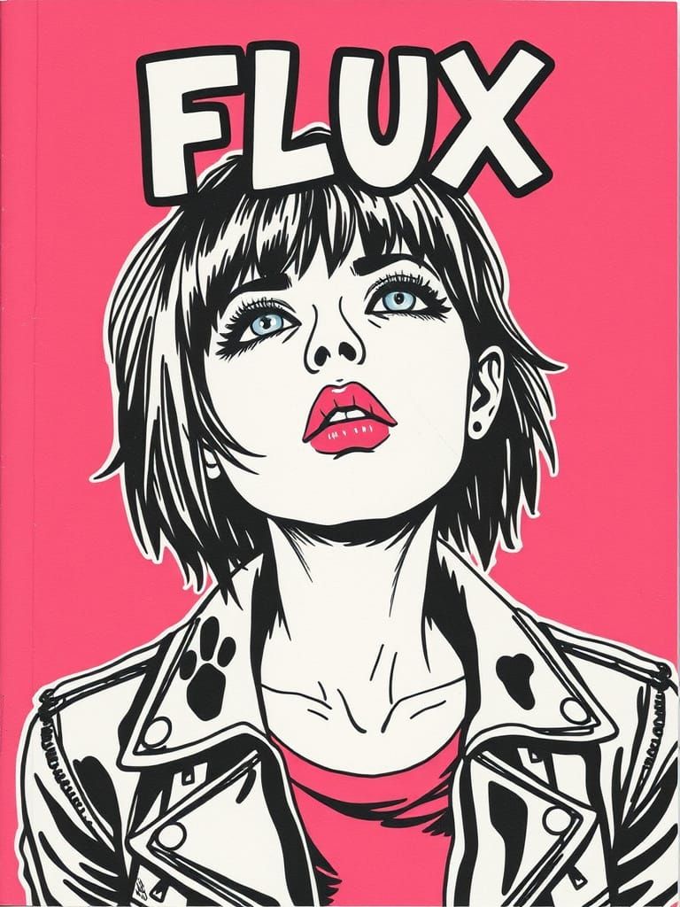 Flux Fanzine Cover in a Punk Aesthetic